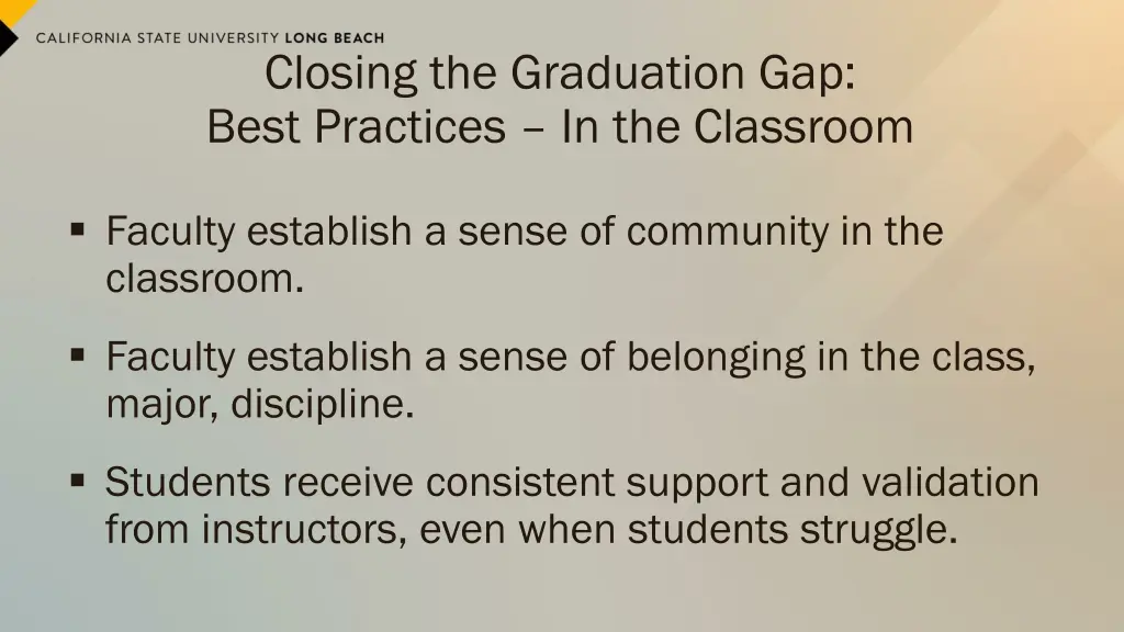 closing the graduation gap best practices