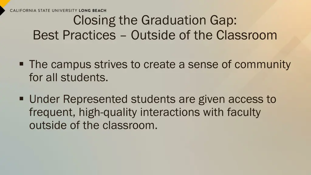 closing the graduation gap best practices outside