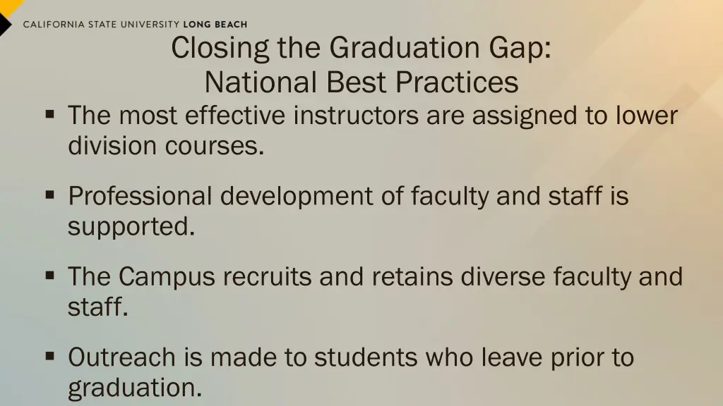 closing the graduation gap national best