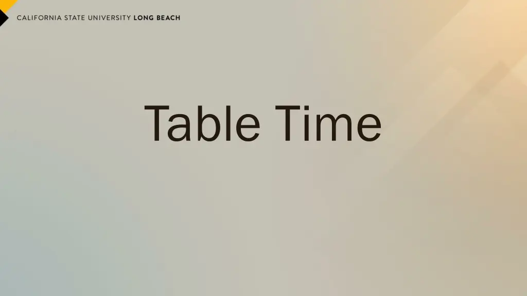 table time