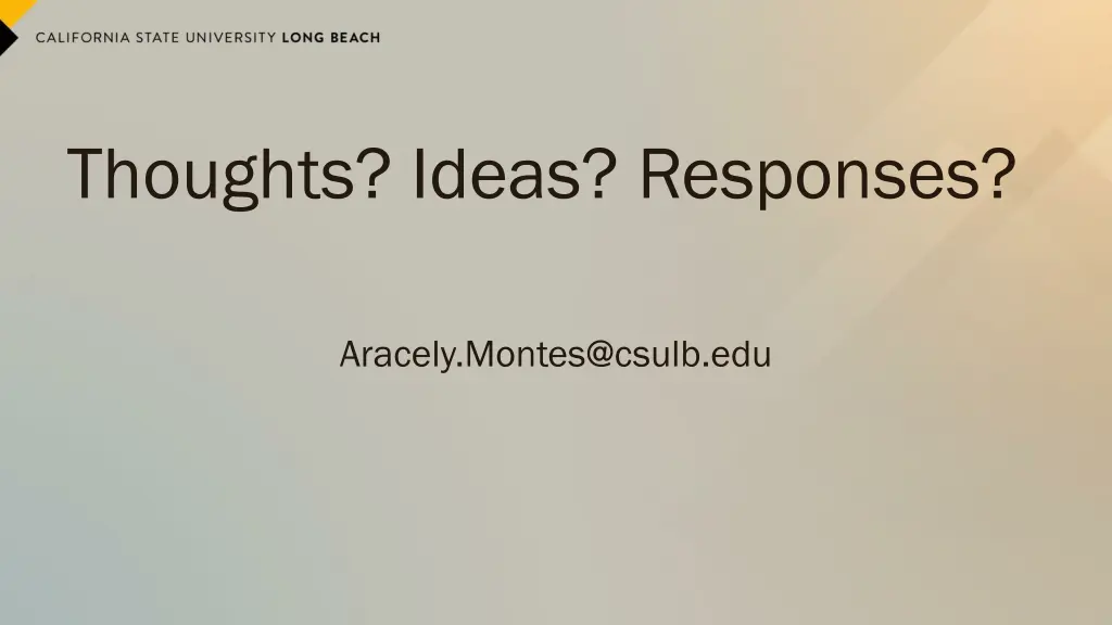 thoughts ideas responses