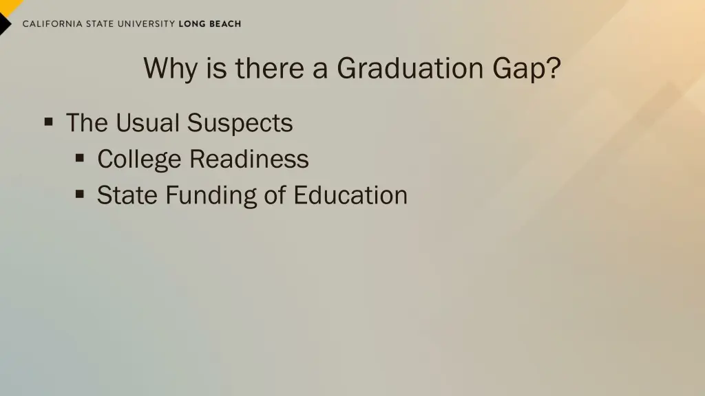 why is there a graduation gap