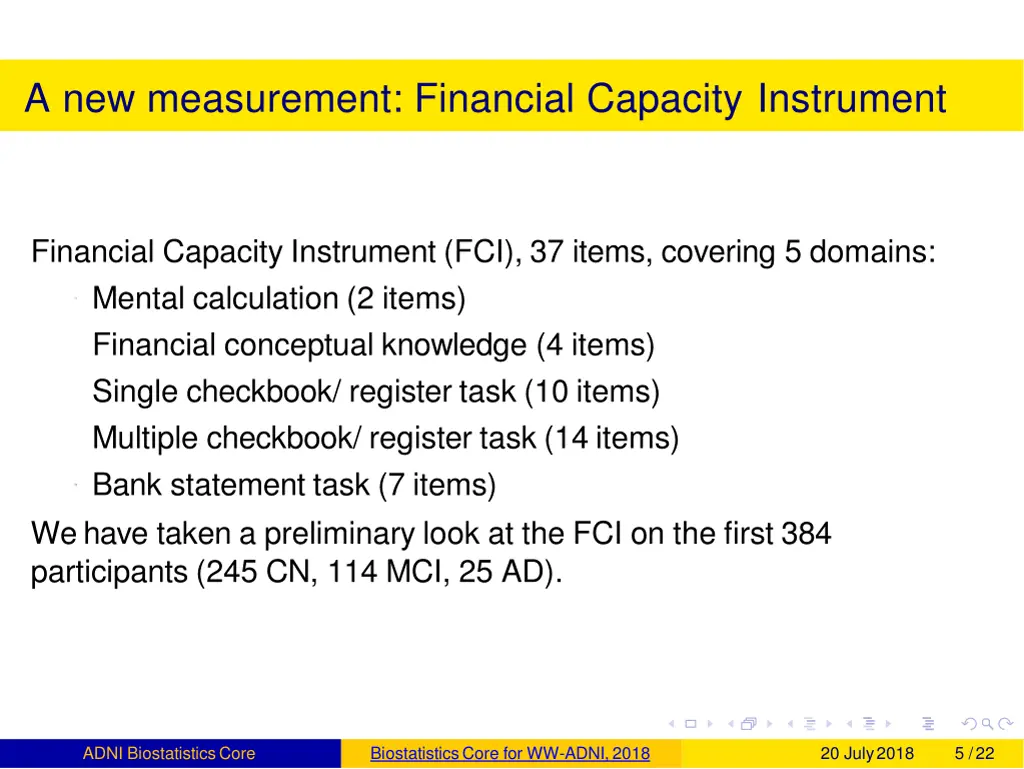 a new measurement financial capacity instrument