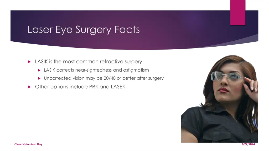 laser eye surgery facts