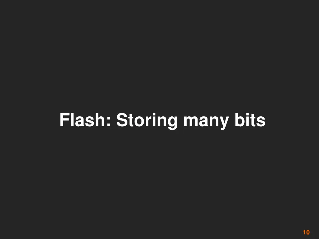 flash storing many bits