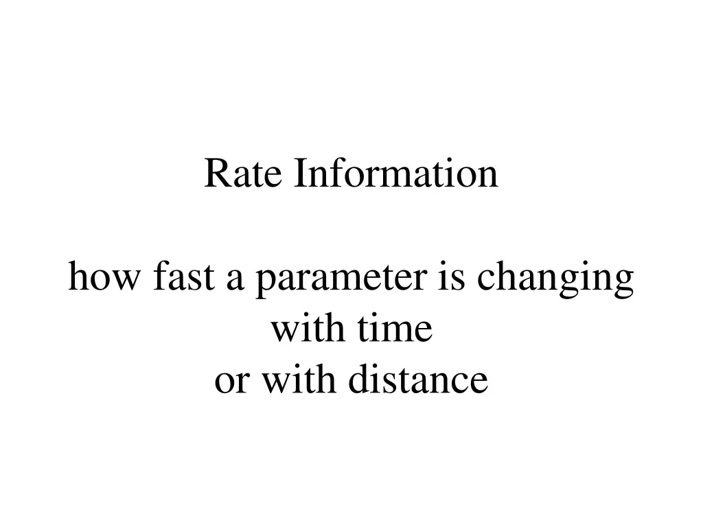 rate information