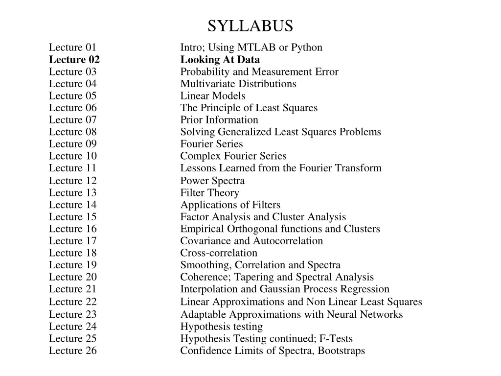 syllabus