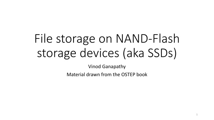 file storage on nand flash storage devices