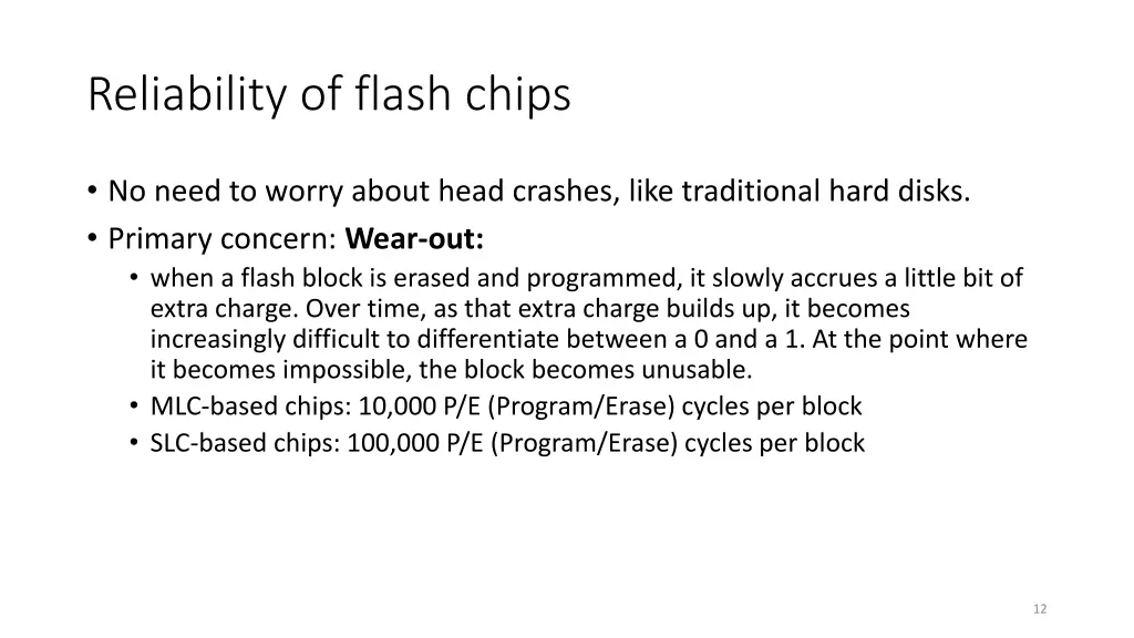 reliability of flash chips