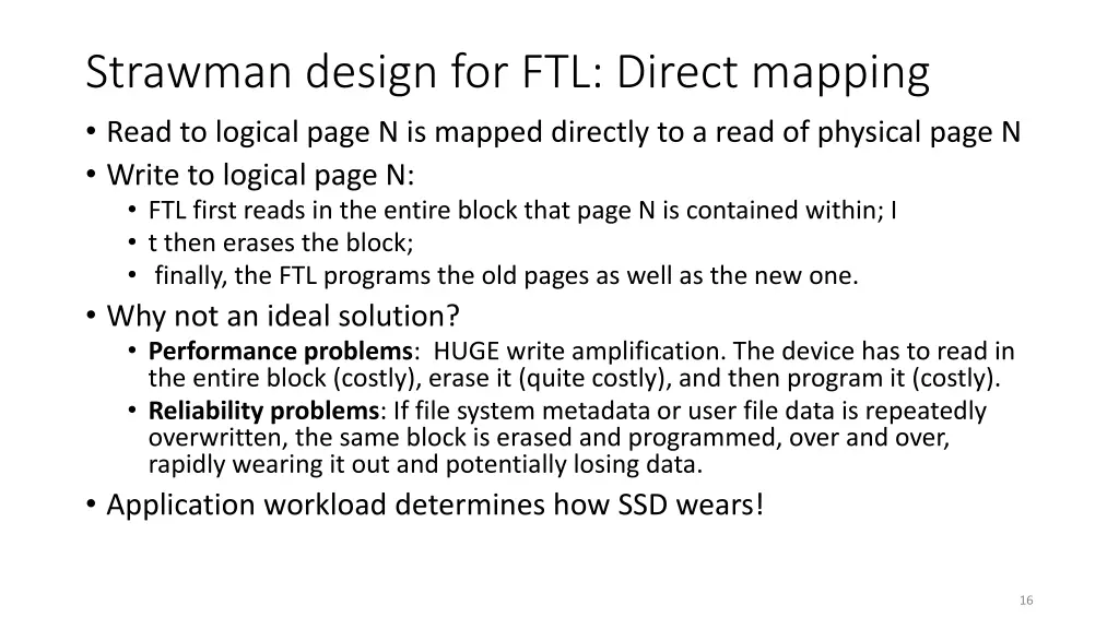 strawman design for ftl direct mapping read