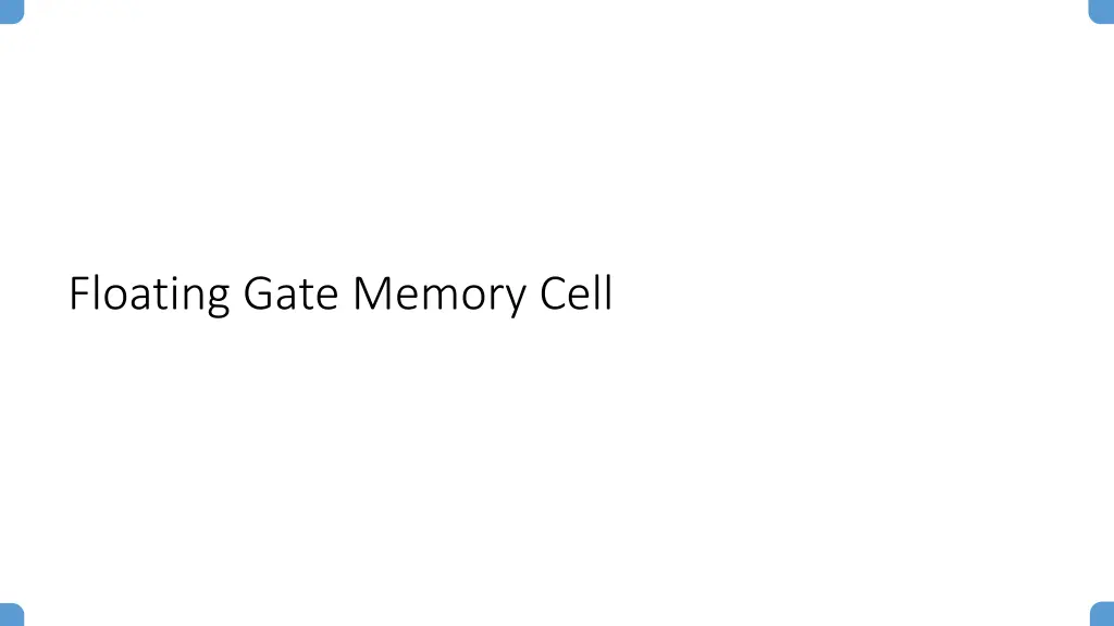 floating gate memory cell