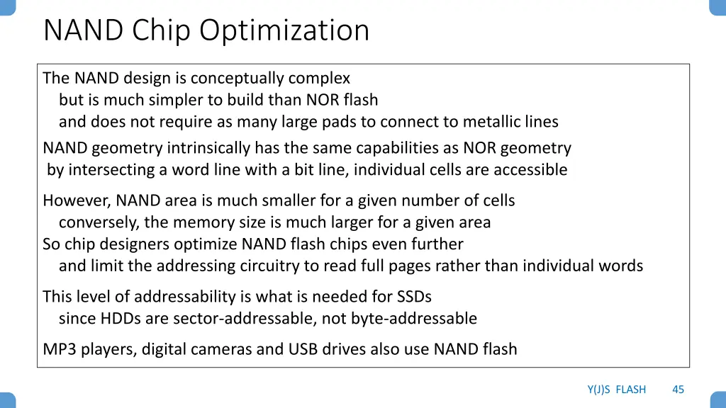 nand chip optimization