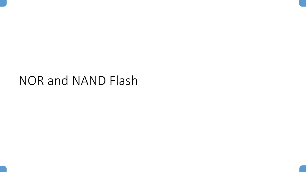 nor and nand flash