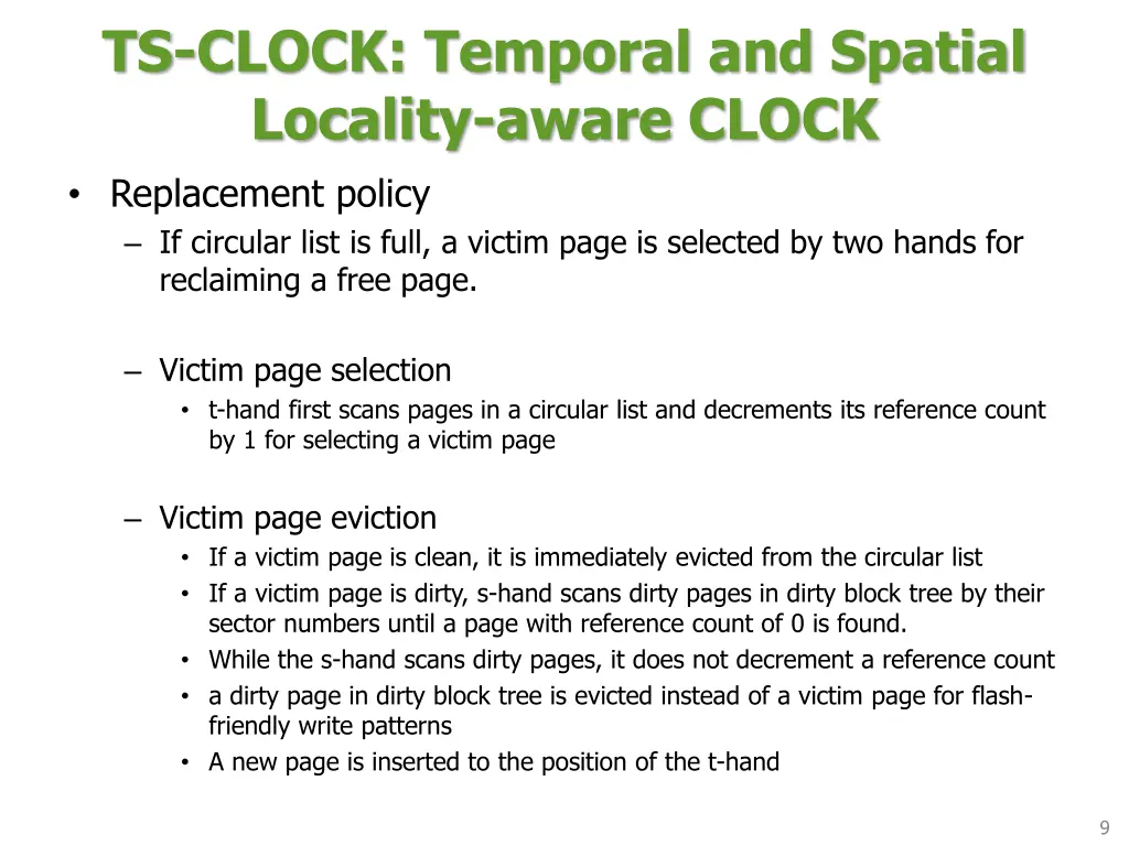 ts clock temporal and spatial locality aware 3