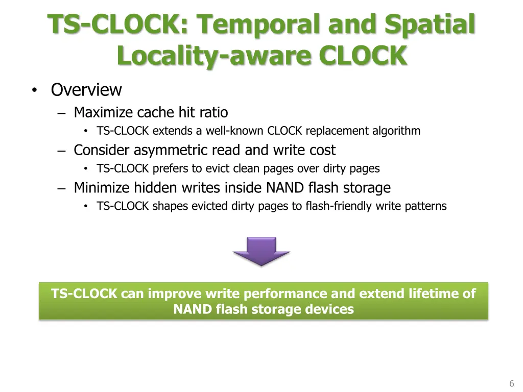 ts clock temporal and spatial locality aware