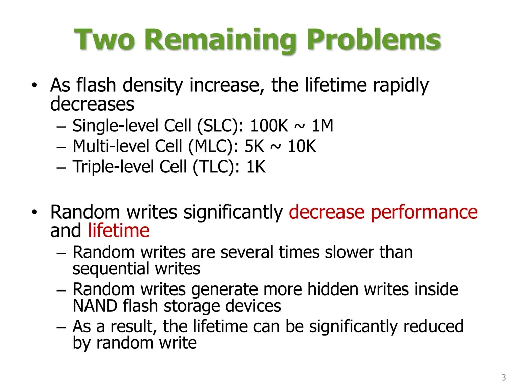 two remaining problems