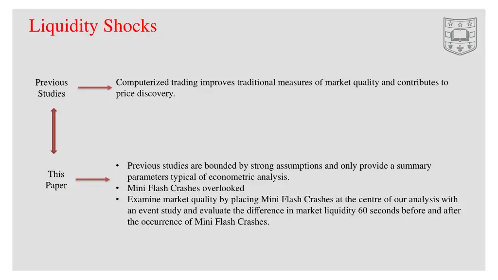 liquidity shocks