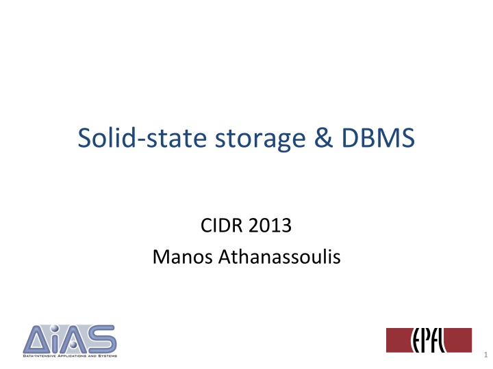 solid state storage dbms