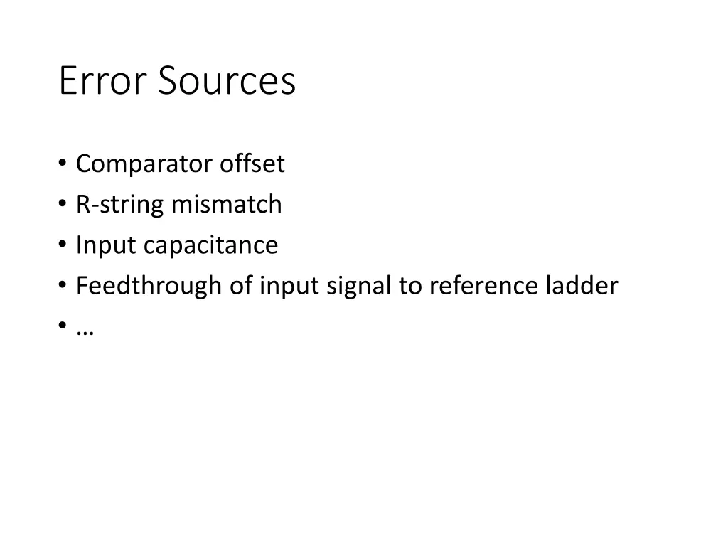 error sources