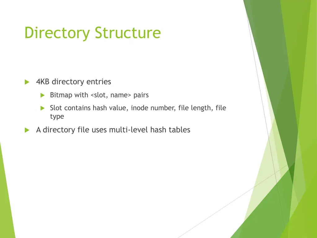 directory structure