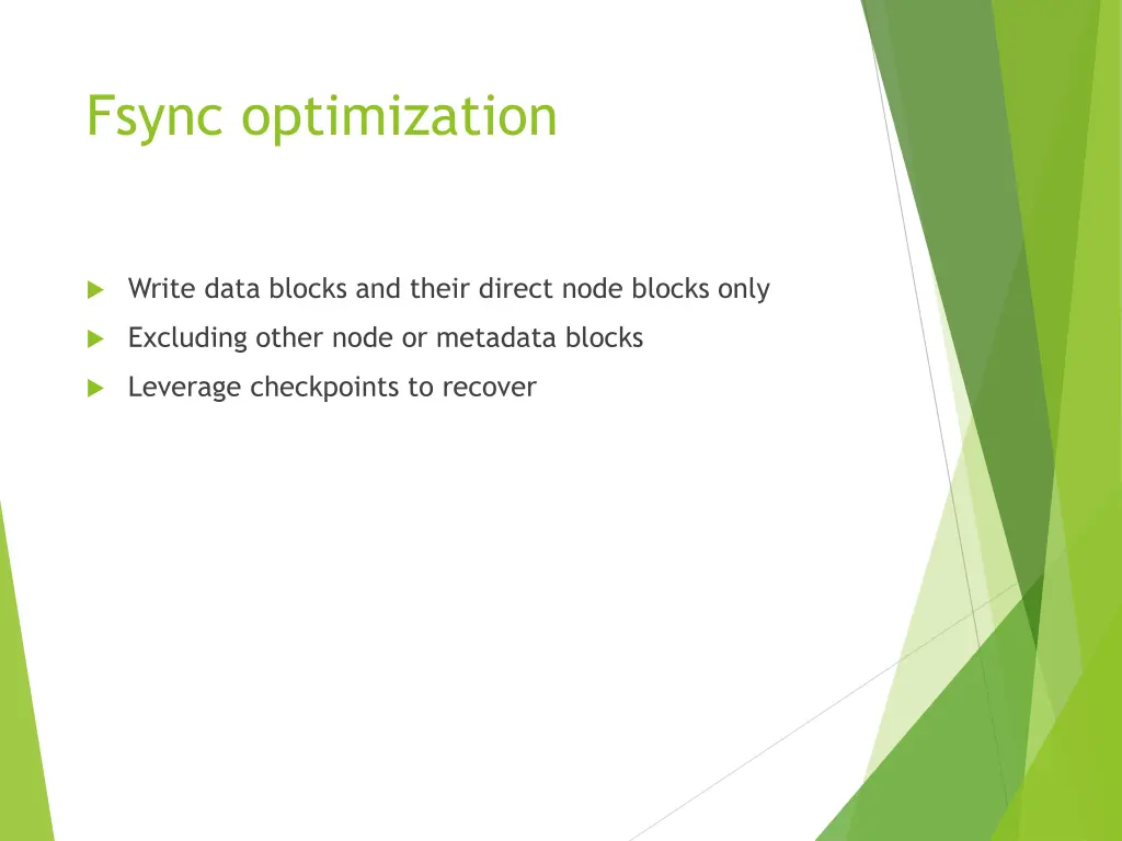 fsync optimization