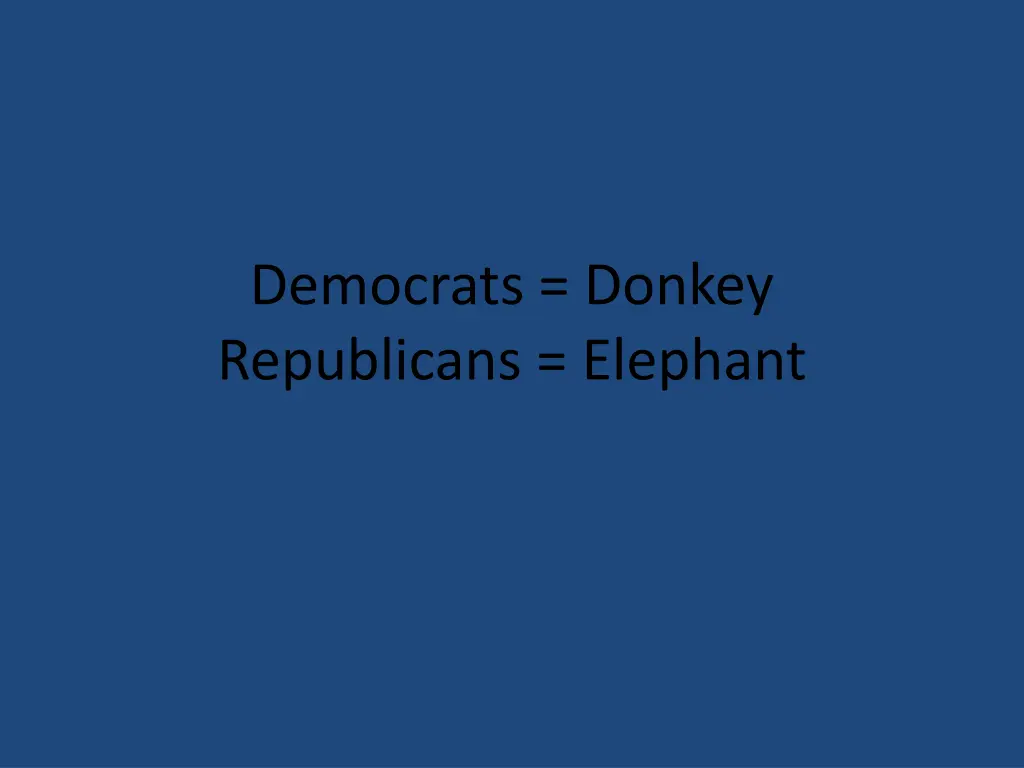 democrats donkey republicans elephant