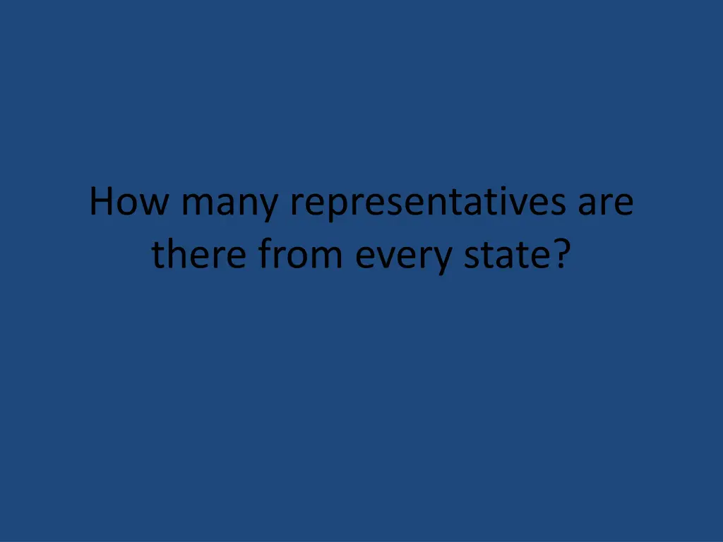 how many representatives are there from every