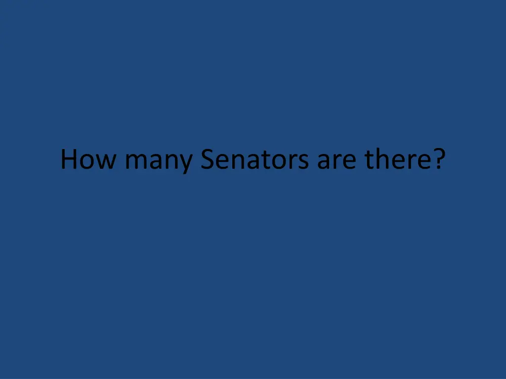 how many senators are there