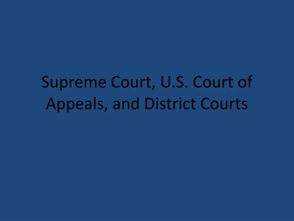 supreme court u s court of appeals and district