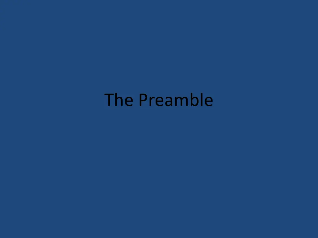 the preamble