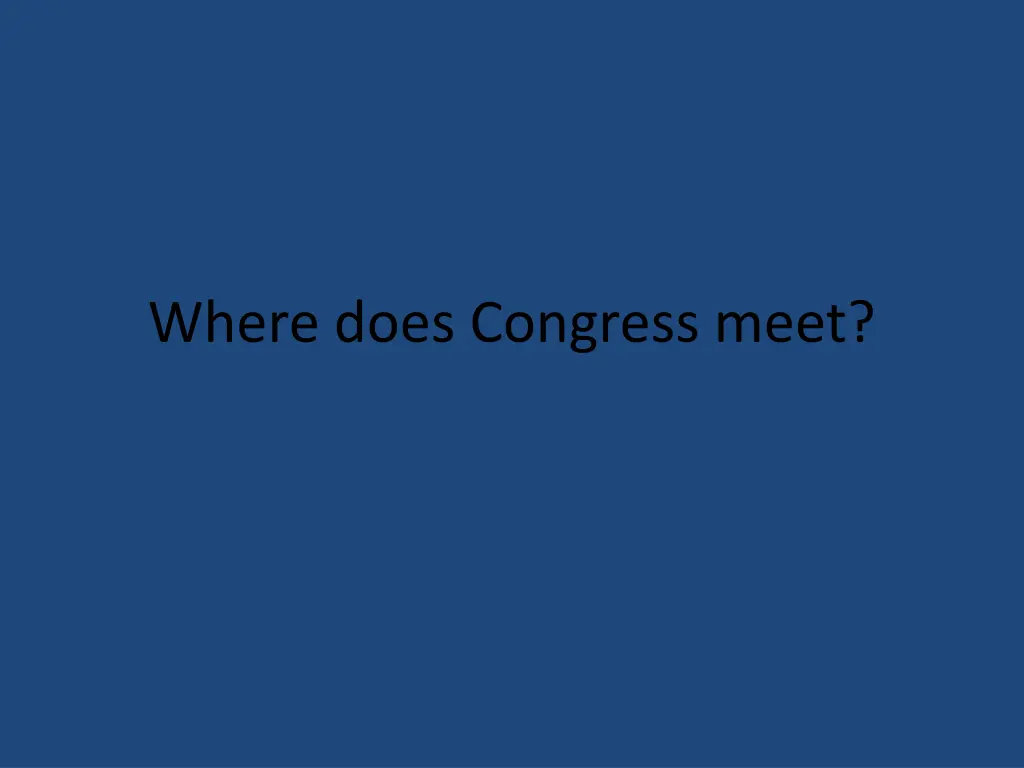 where does congress meet