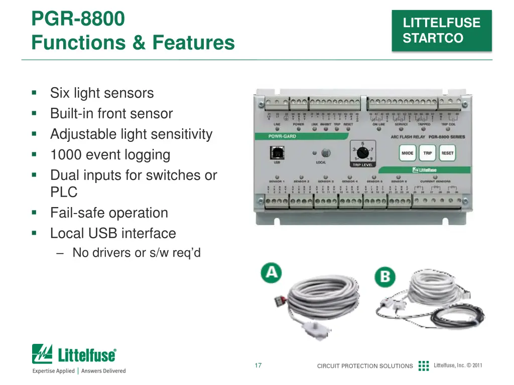 pgr 8800 functions features