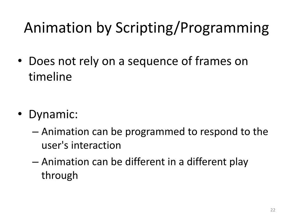 animation by scripting programming