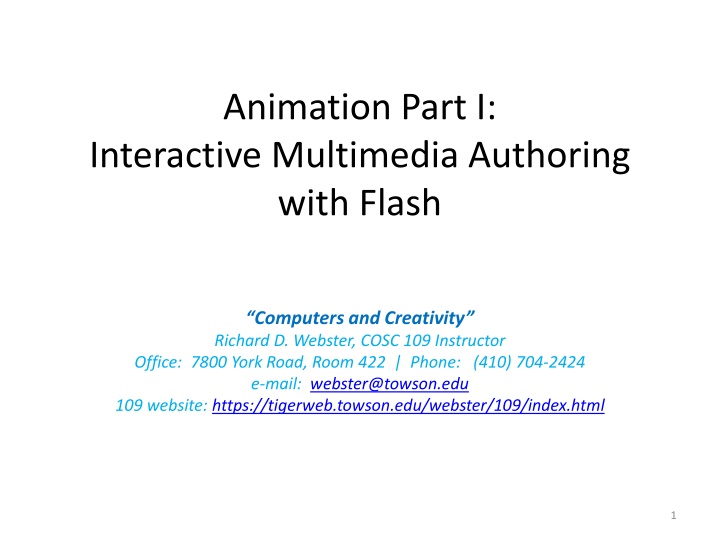 animation part i interactive multimedia authoring