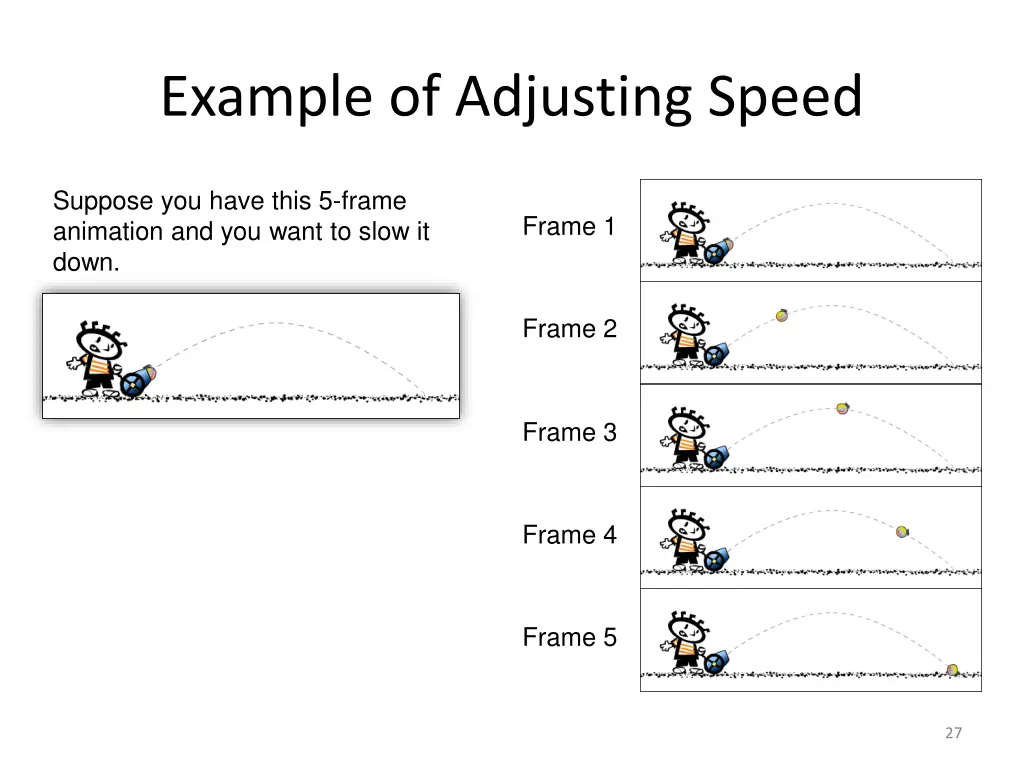 example of adjusting speed