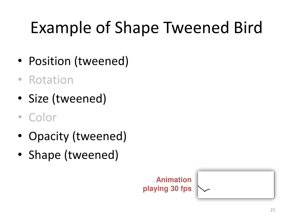 example of shape tweened bird 1