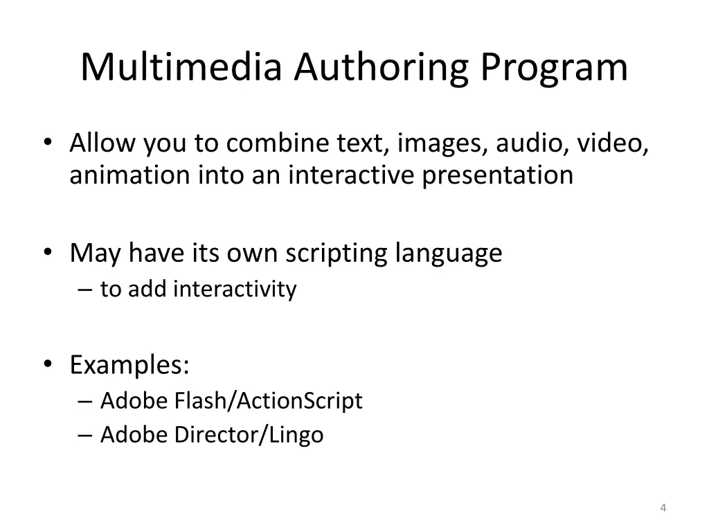 multimedia authoring program