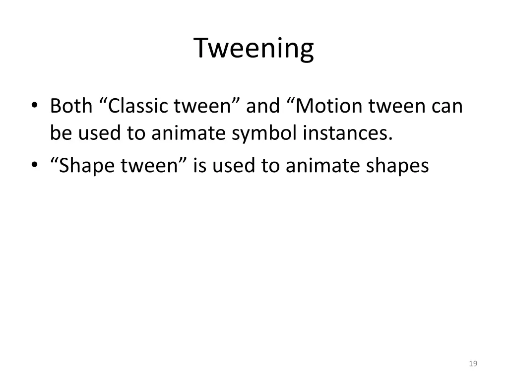 tweening