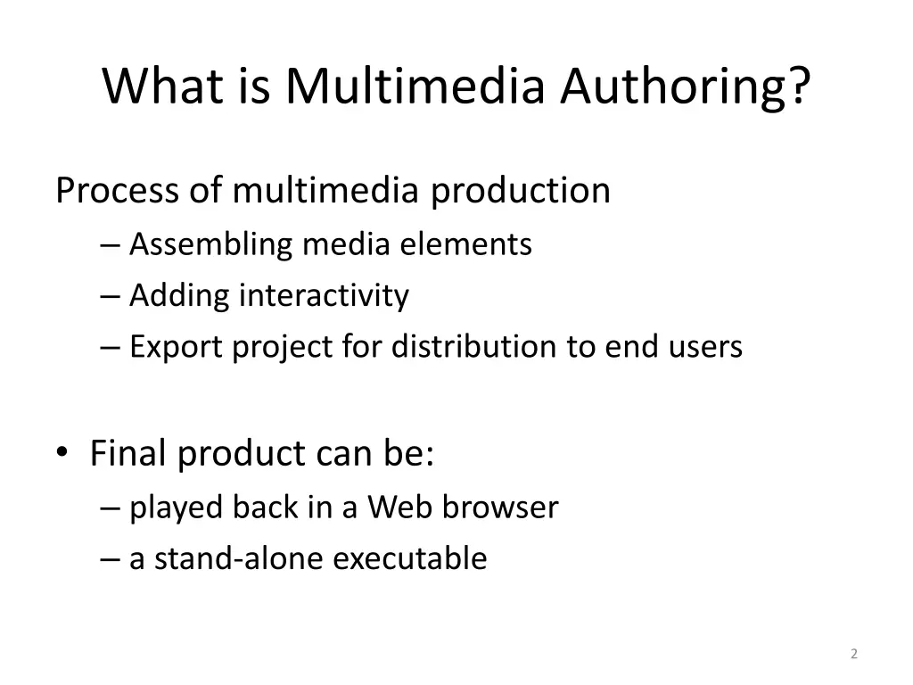 what is multimedia authoring