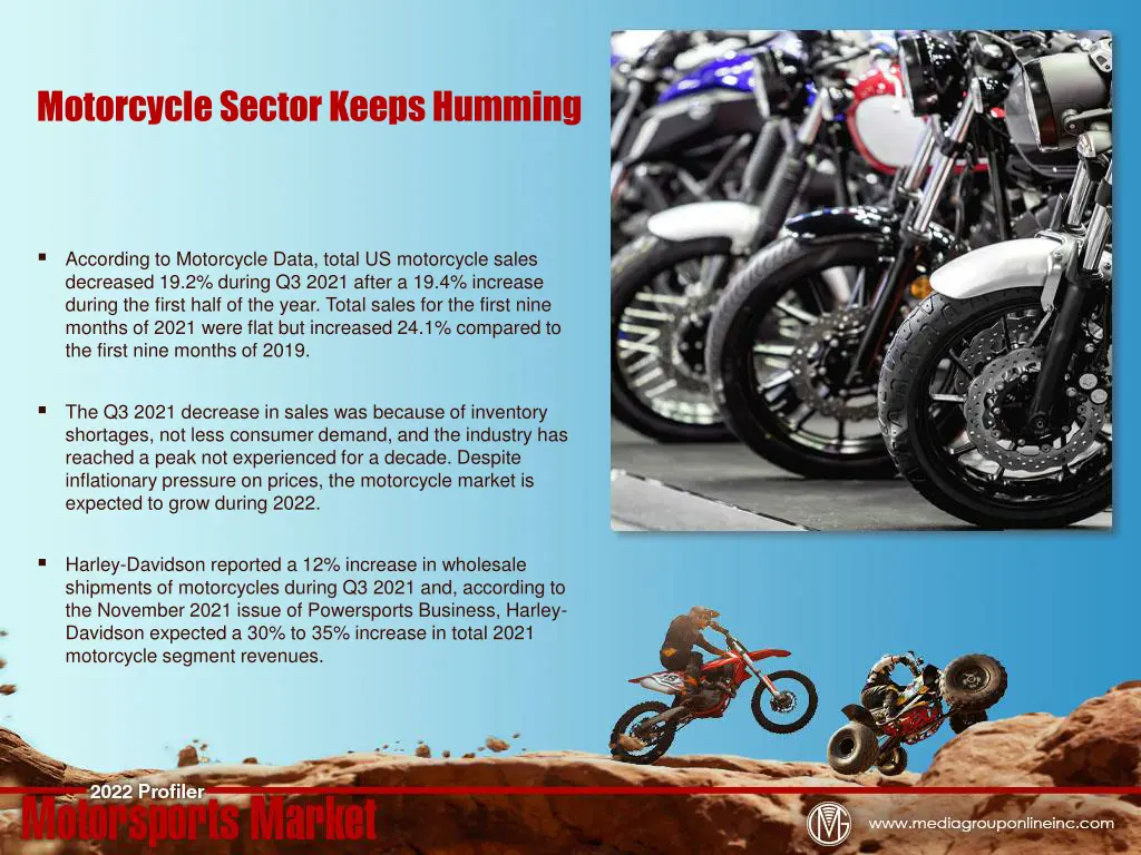 motorcycle sector keeps humming