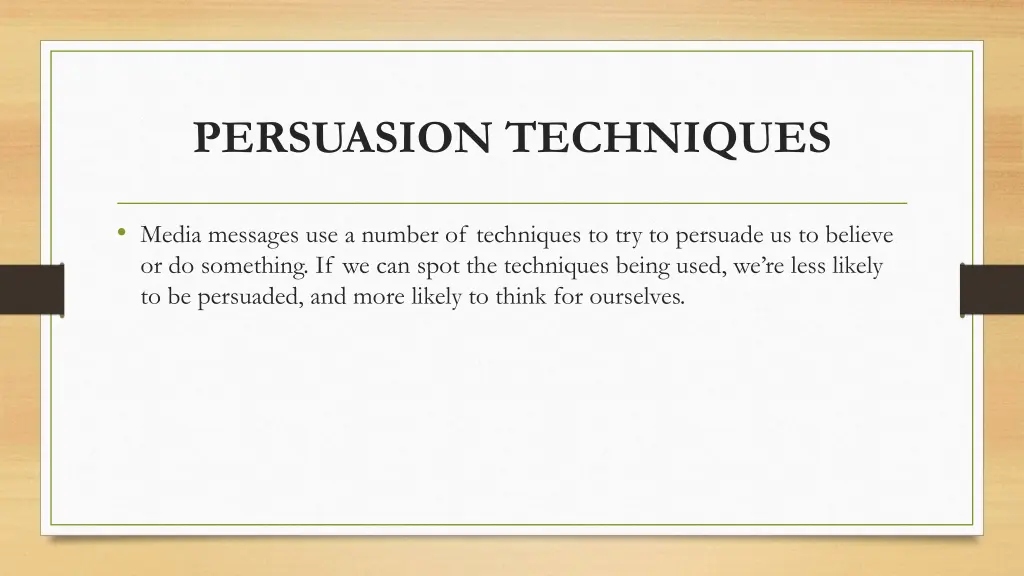 persuasion techniques