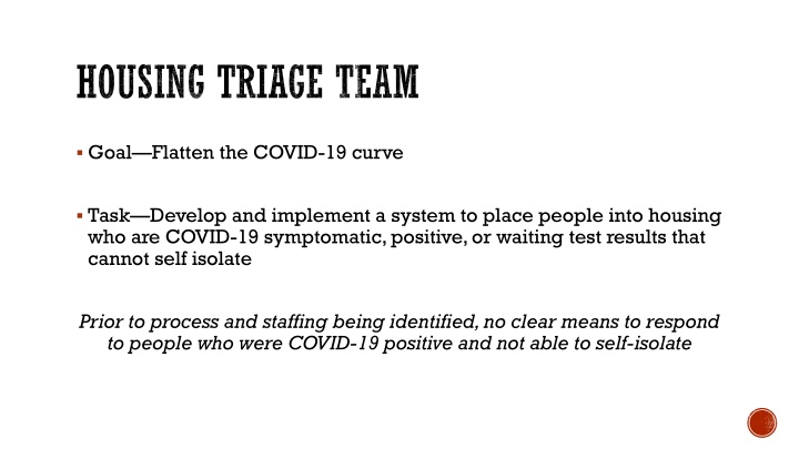 housing triage team