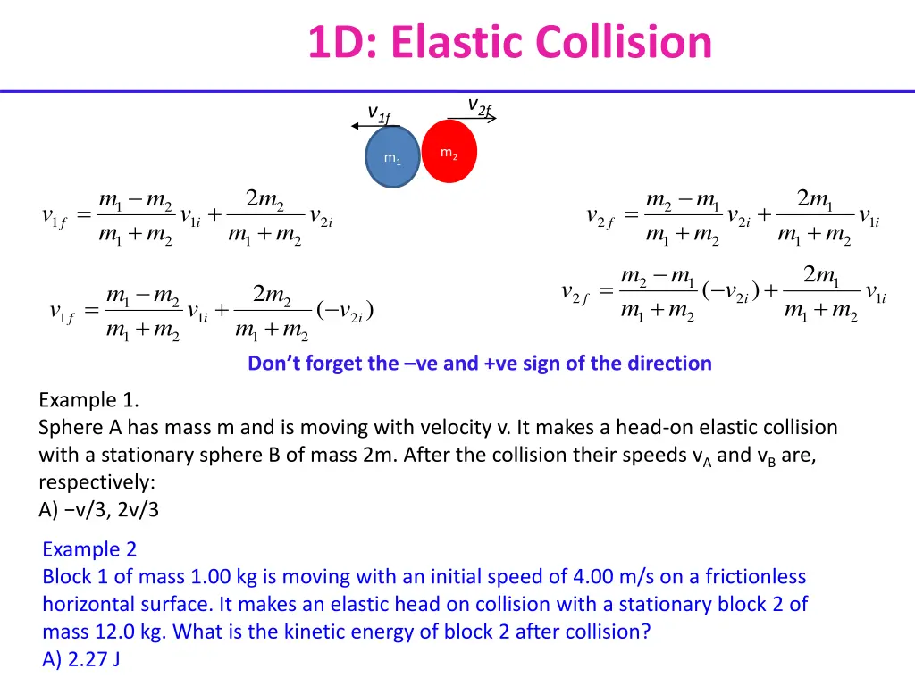 1d elastic collision 1