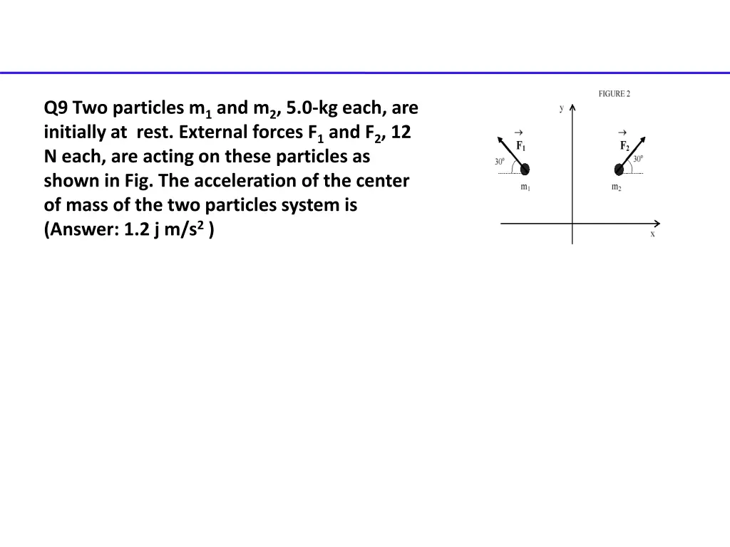 q9 two particles m 1 and m 2 5 0 kg each