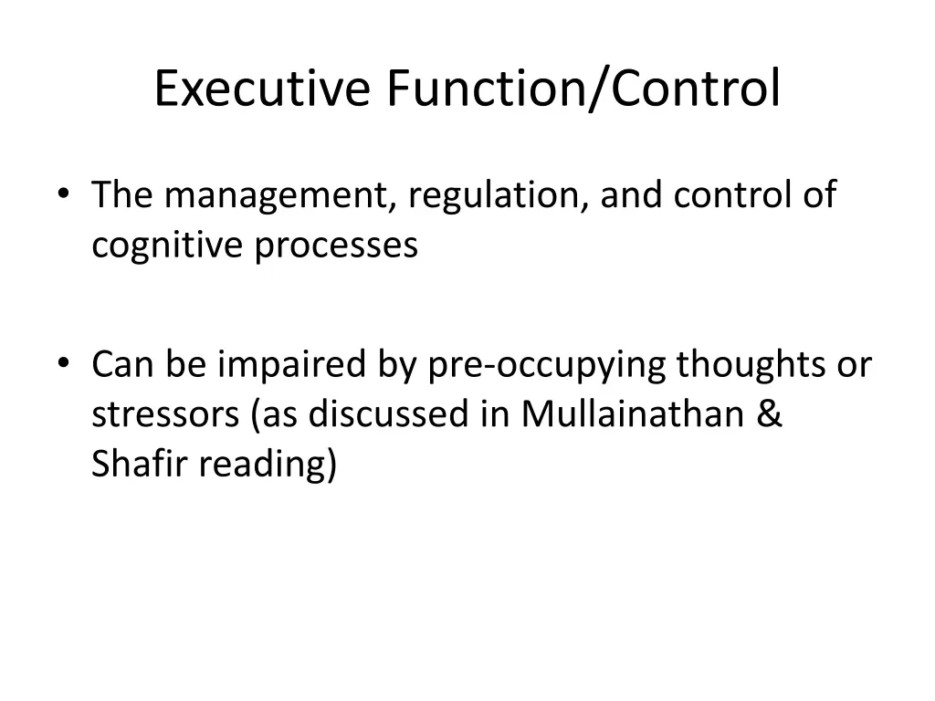 executive function control 1