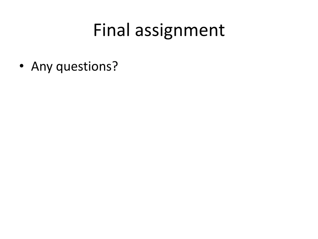 final assignment