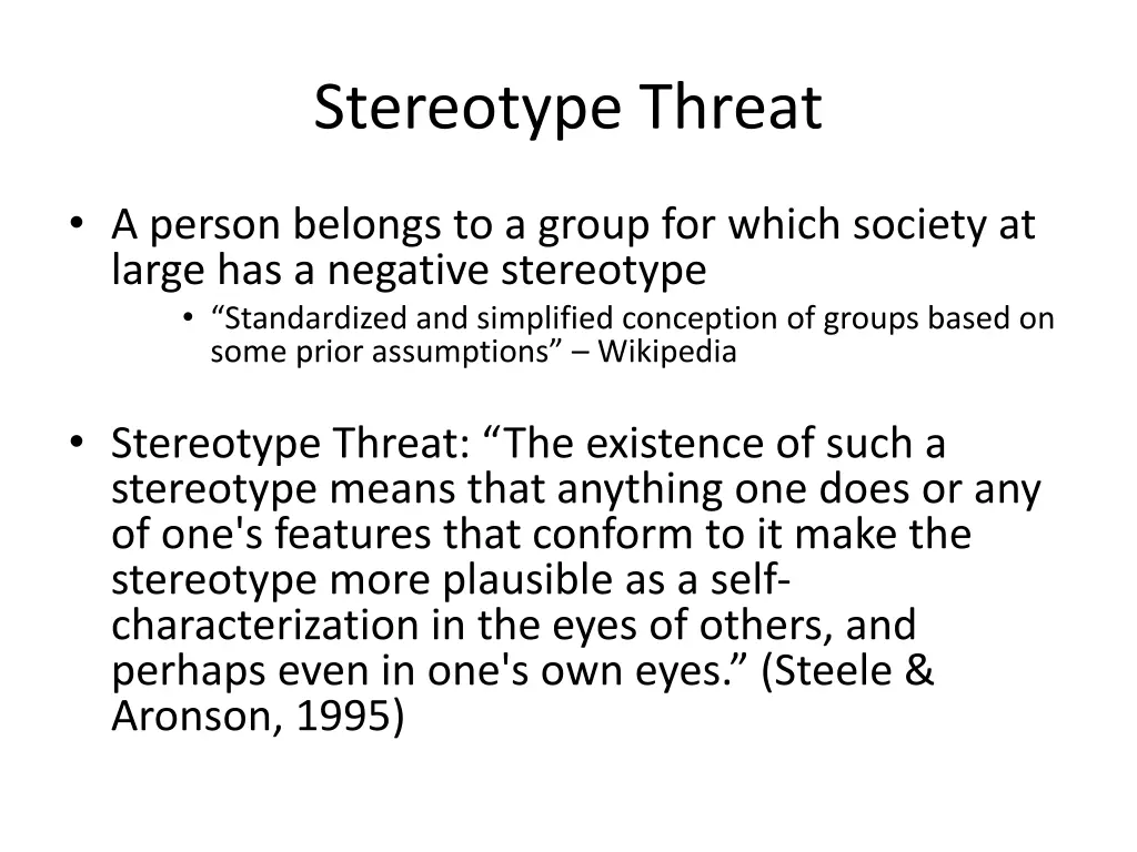 stereotype threat