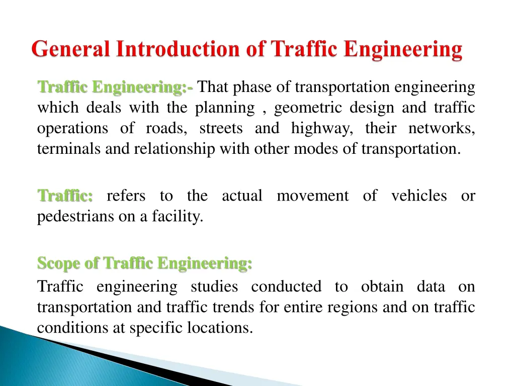 traffic engineering that phase of transportation