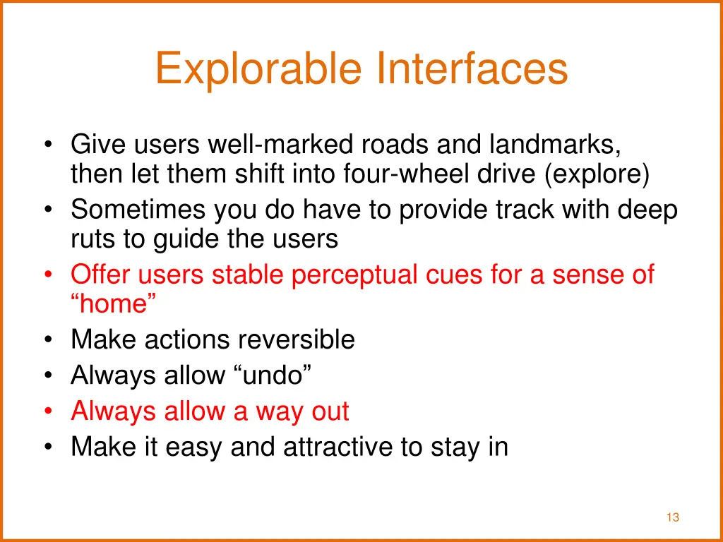 explorable interfaces