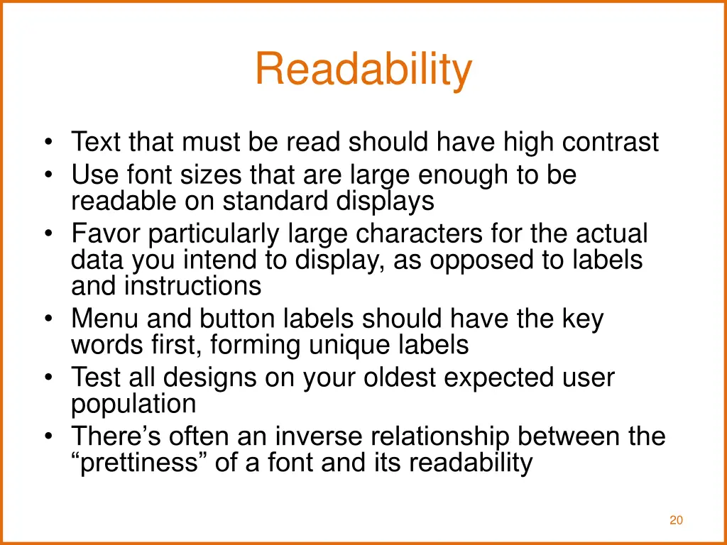 readability